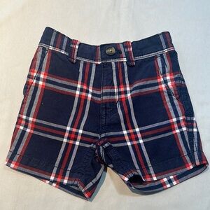 Tommy Hilfiger Blue and Red Flat Front Dress/casual Shorts